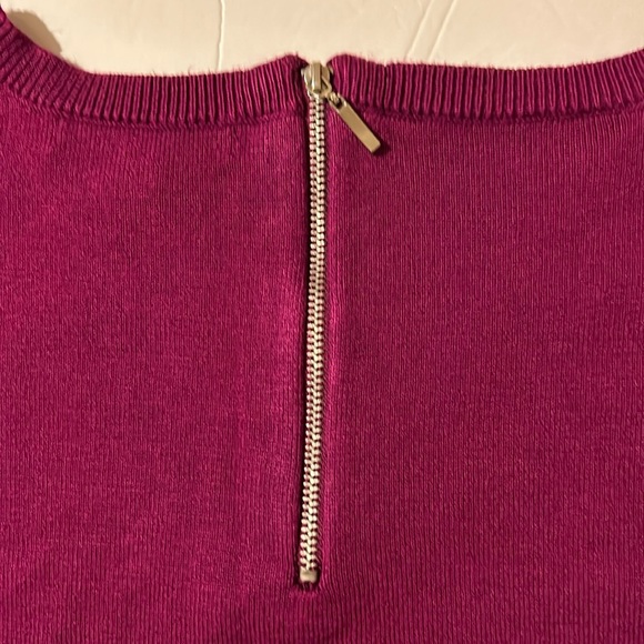 Cable & Gauge Women’s Burgundy Pullover Accent Zipper Sweater Size 1X - Picture 4 of 6